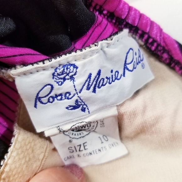 ROSE MARIE REID Vintage 60s One Piece Bathing Suit Swimsuit Size 10 Medium - Picture 15 of 16